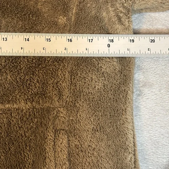 Marmot Women's Large Hooded Full Zip Fleece Jacket‎ Brown Plush Teddy Soft Cozy - Picture 5 of 8